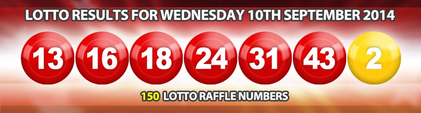 lotto results for wednesday the 14th of august